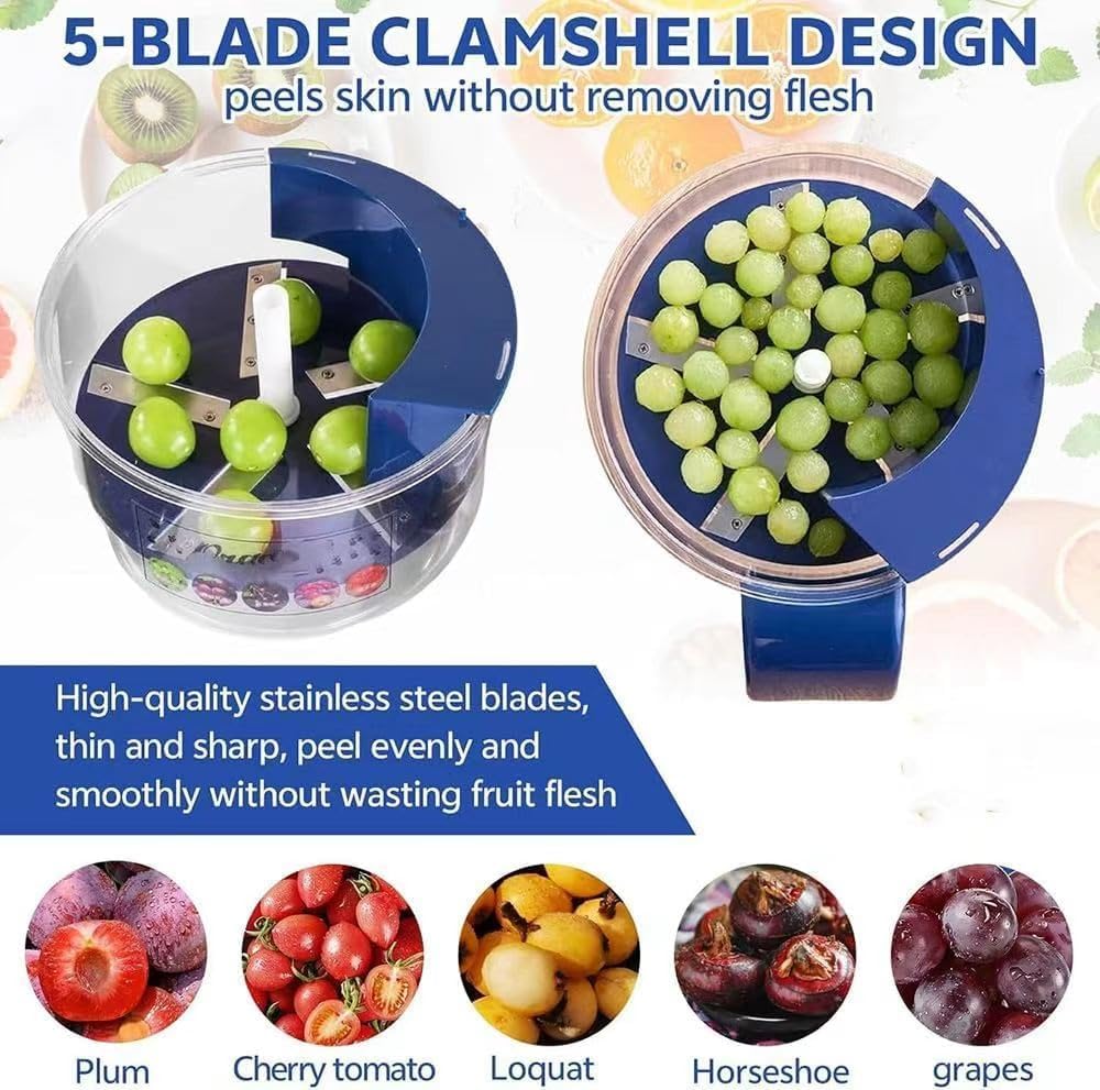 QuickPeel – Hands-Free Skin Remover for Fruits & Vegetables!